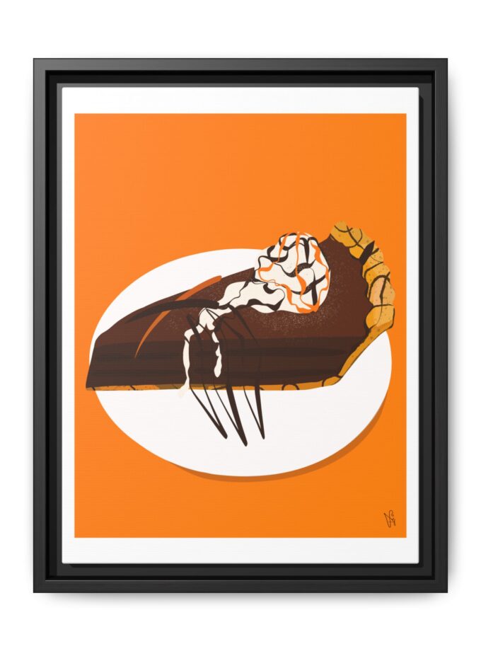 Chocolate Pie Canvas, Framed