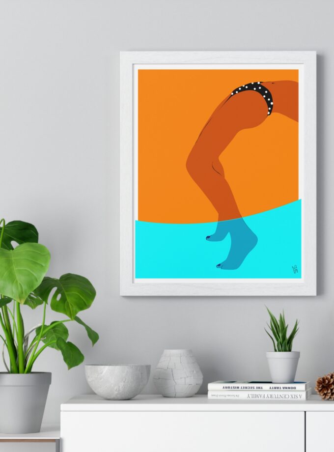 Pool Bridge Poster, Framed