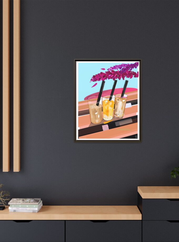 Under The Bugenvilija Canvas, Framed