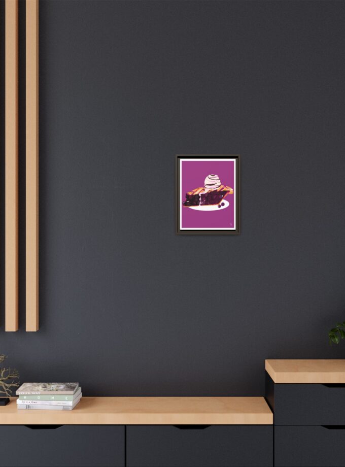 Blueberry Pie Canvas, Framed