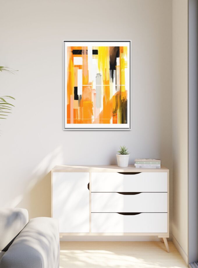 Liquid Gold Canvas, Framed