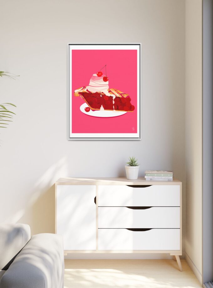Cherry Pie Canvas, Framed