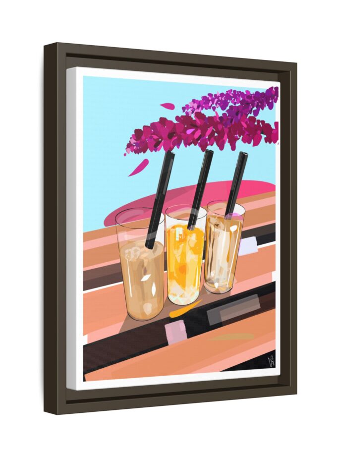 Under The Bugenvilija Canvas, Framed