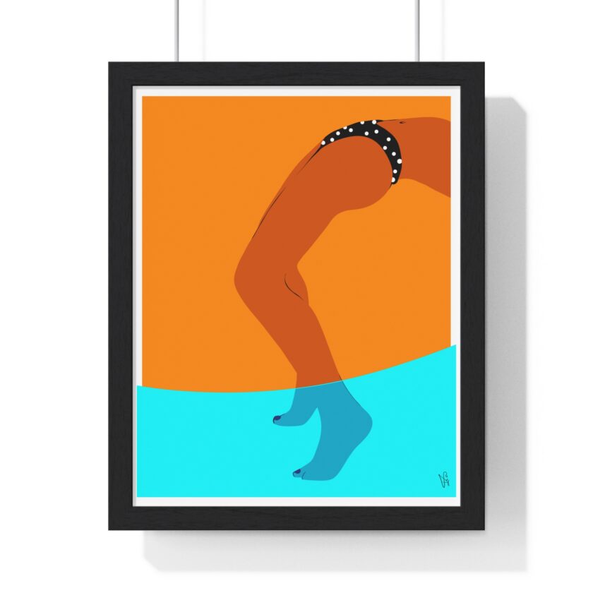 Pool Bridge Poster, Framed