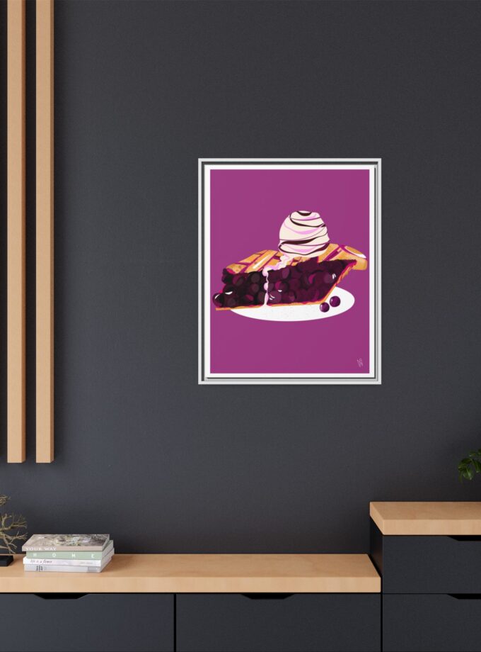 Blueberry Pie Canvas, Framed