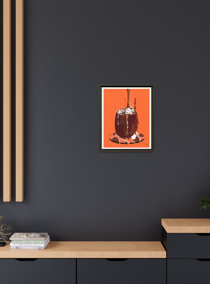 Hot Chocolate Canvas, Framed