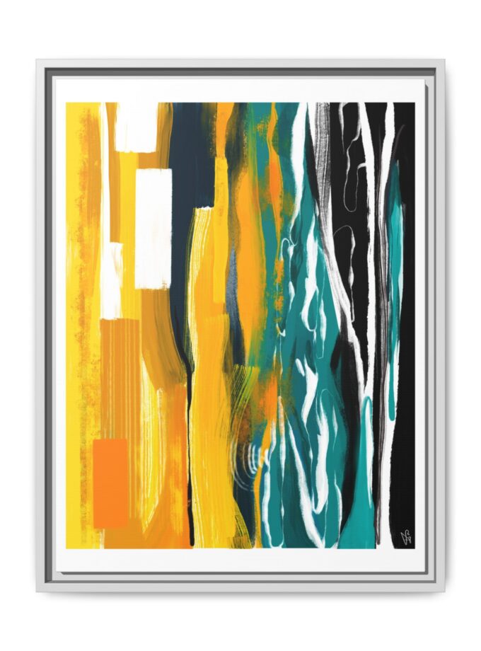 Midnight Swim Canvas, Framed