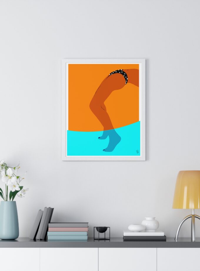Pool Bridge Poster, Framed