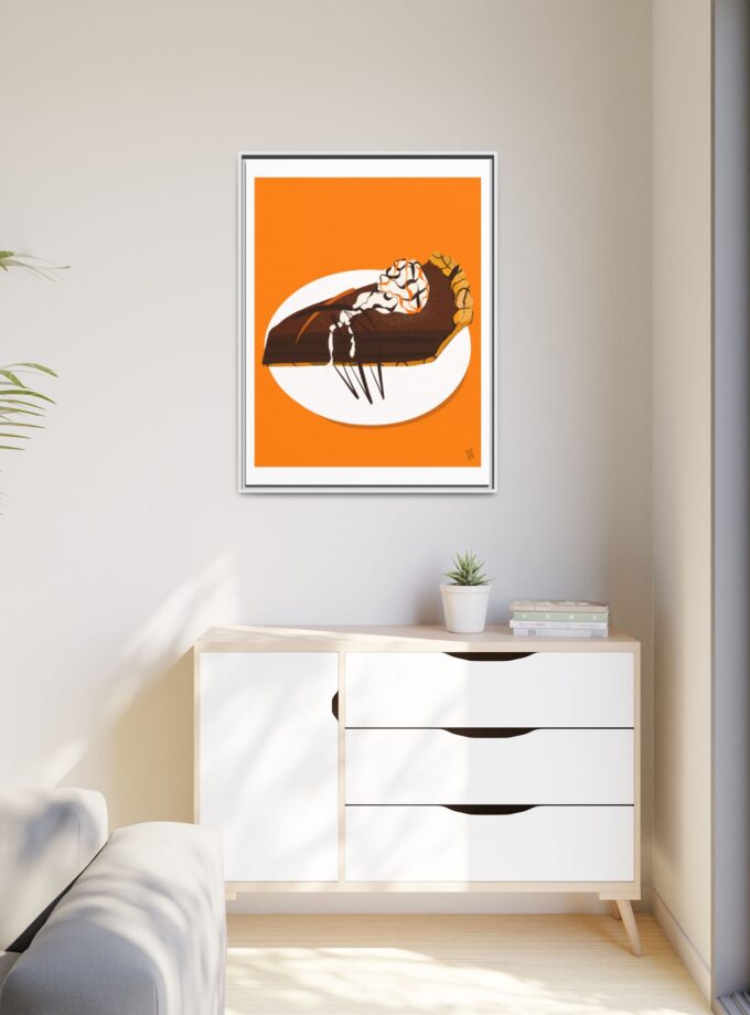 Chocolate Pie Canvas, Framed