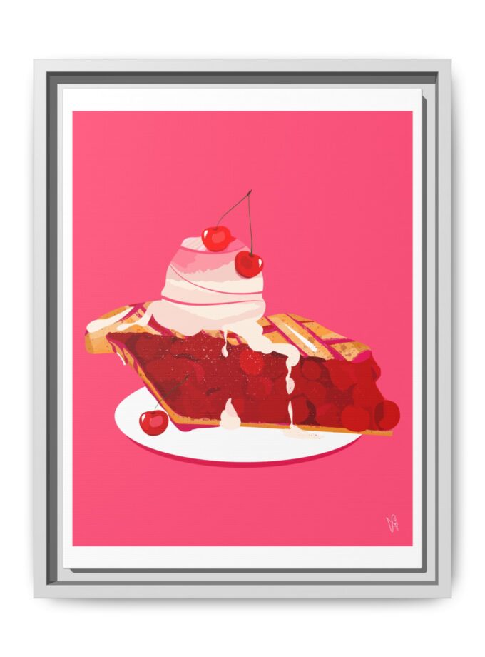 Cherry Pie Canvas, Framed