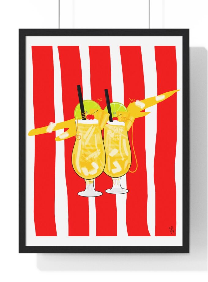 Pina Colada Poster, Framed
