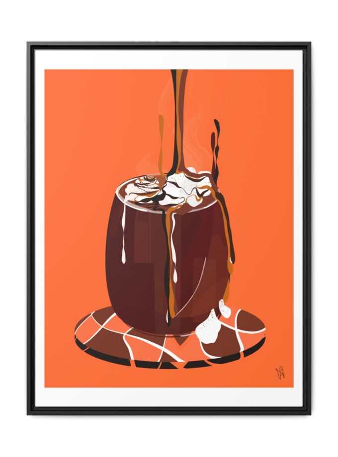 Hot Chocolate Canvas, Framed