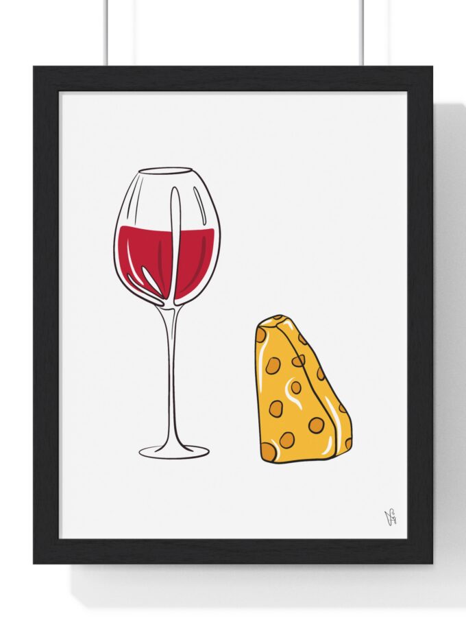 Girl Dinner Poster, Framed