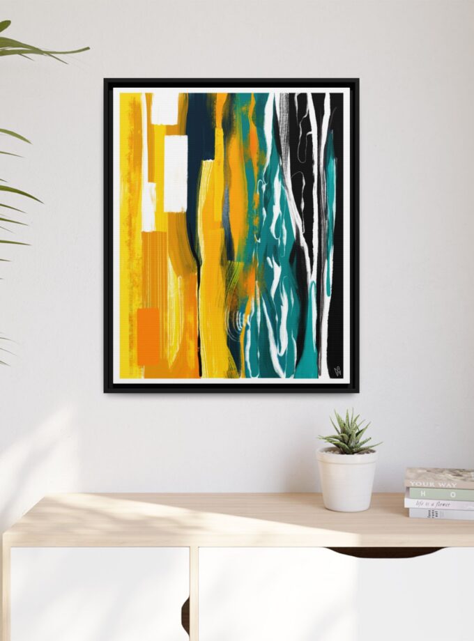 Midnight Swim Canvas, Framed