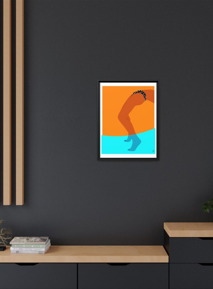 Pool Bridge Canvas, Framed