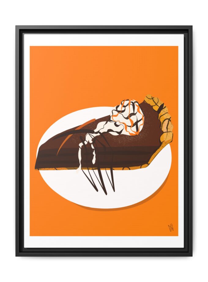 Chocolate Pie Canvas, Framed