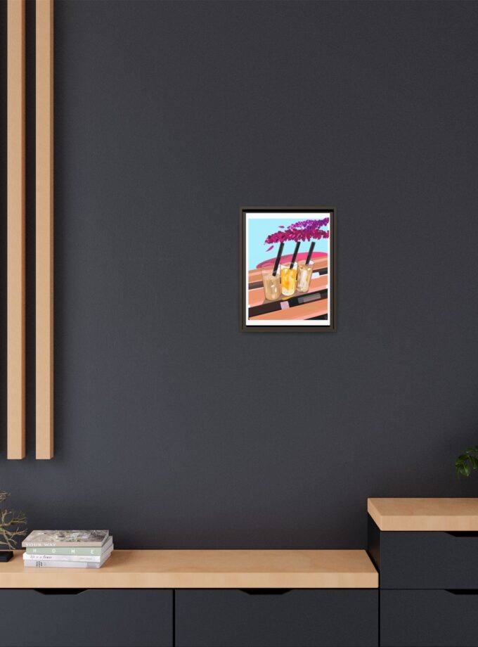 Under The Bugenvilija Canvas, Framed