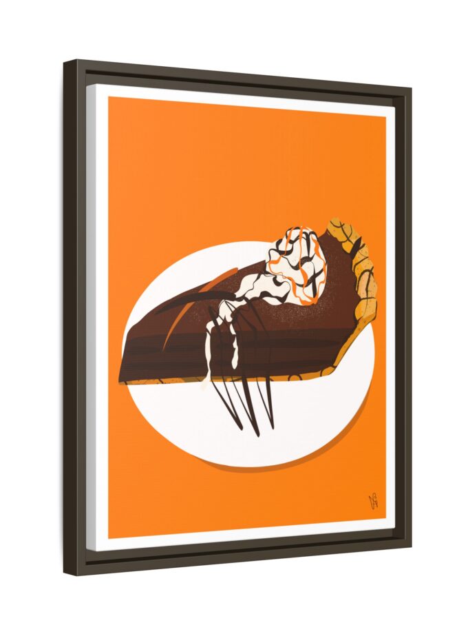 Chocolate Pie Canvas, Framed