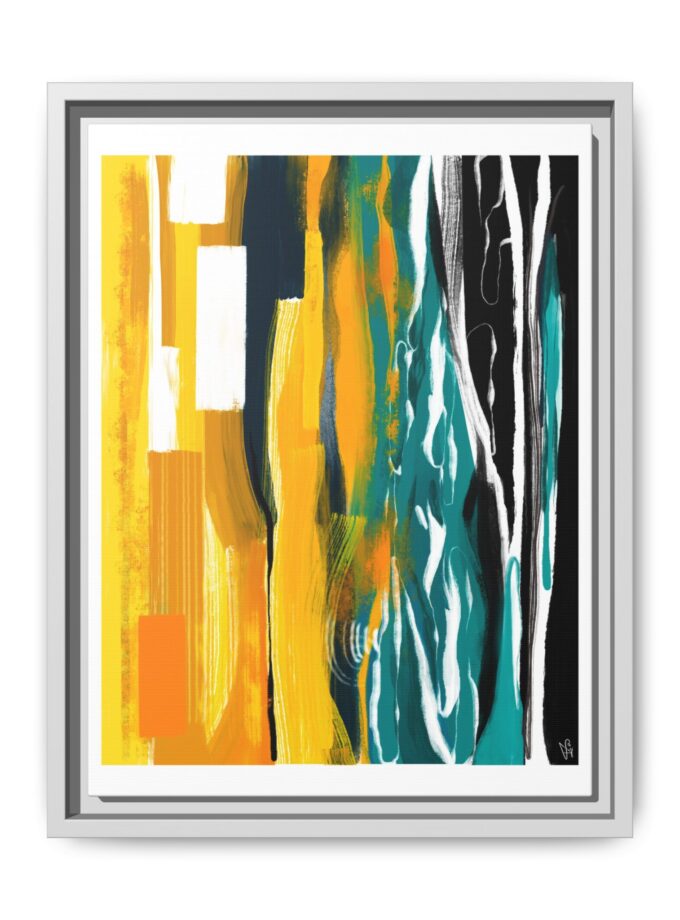 Midnight Swim Canvas, Framed