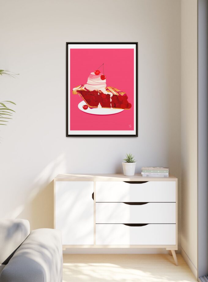 Cherry Pie Canvas, Framed