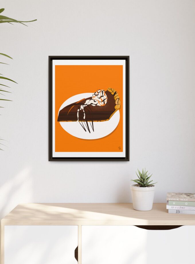 Chocolate Pie Canvas, Framed