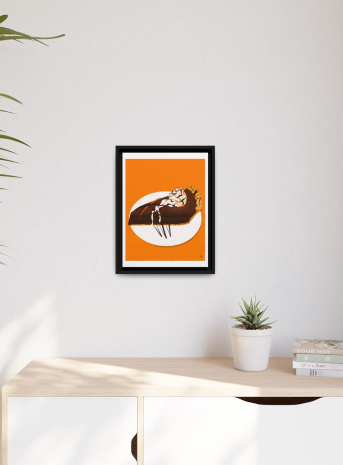 Chocolate Pie Canvas, Framed