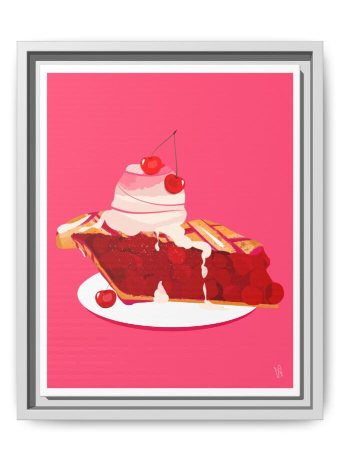 Cherry Pie Canvas, Framed