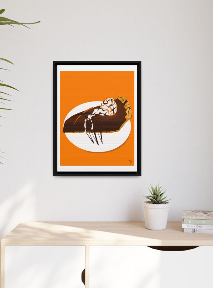 Chocolate Pie Canvas, Framed