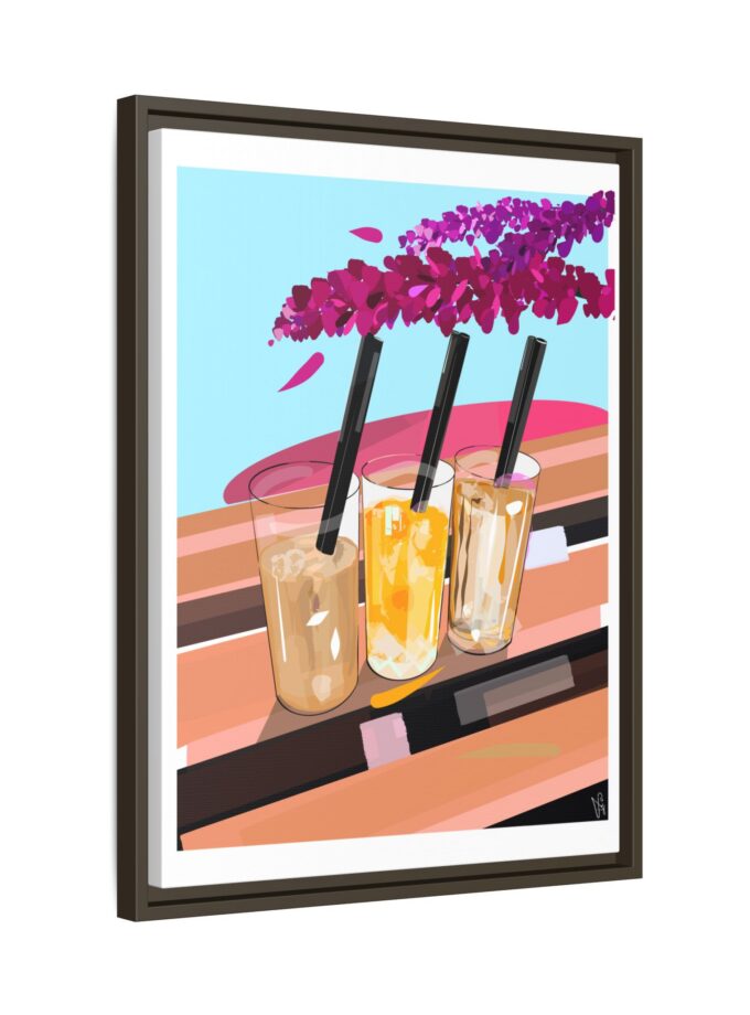 Under The Bugenvilija Canvas, Framed