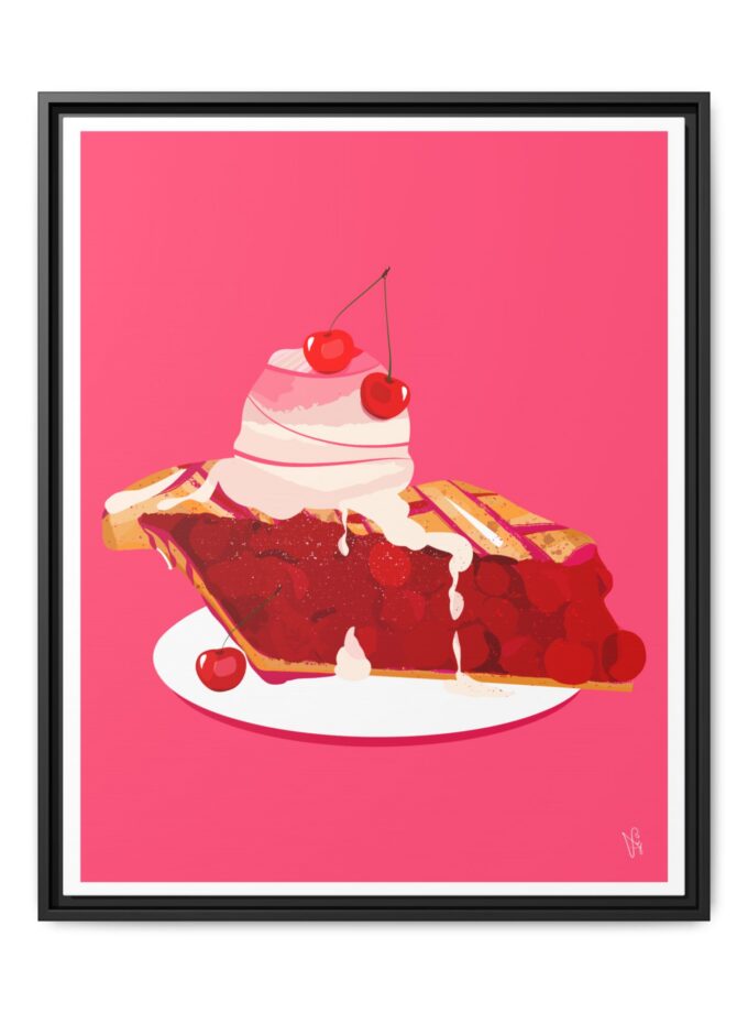 Cherry Pie Canvas, Framed