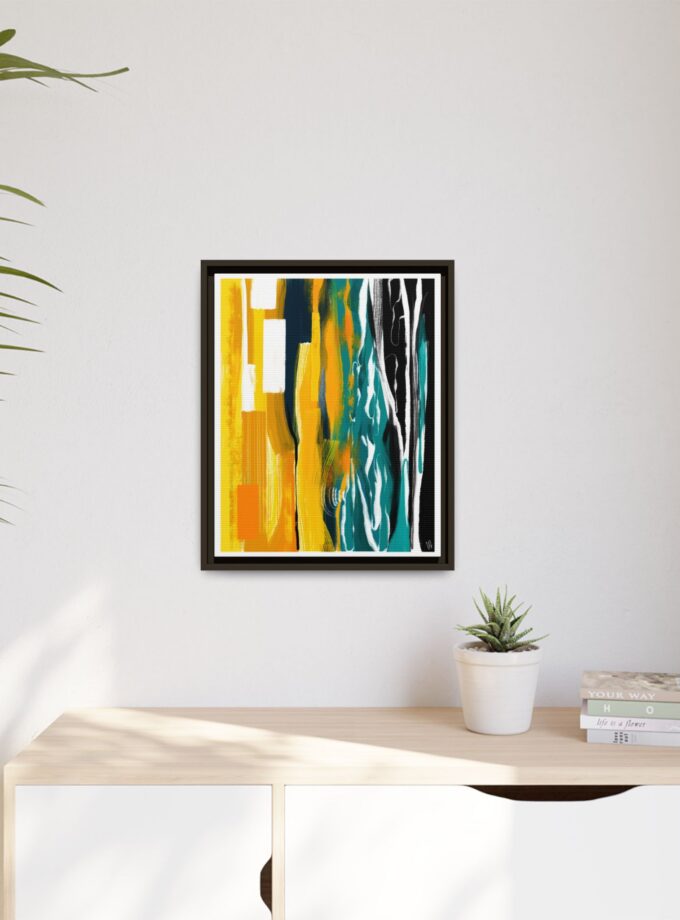 Midnight Swim Canvas, Framed