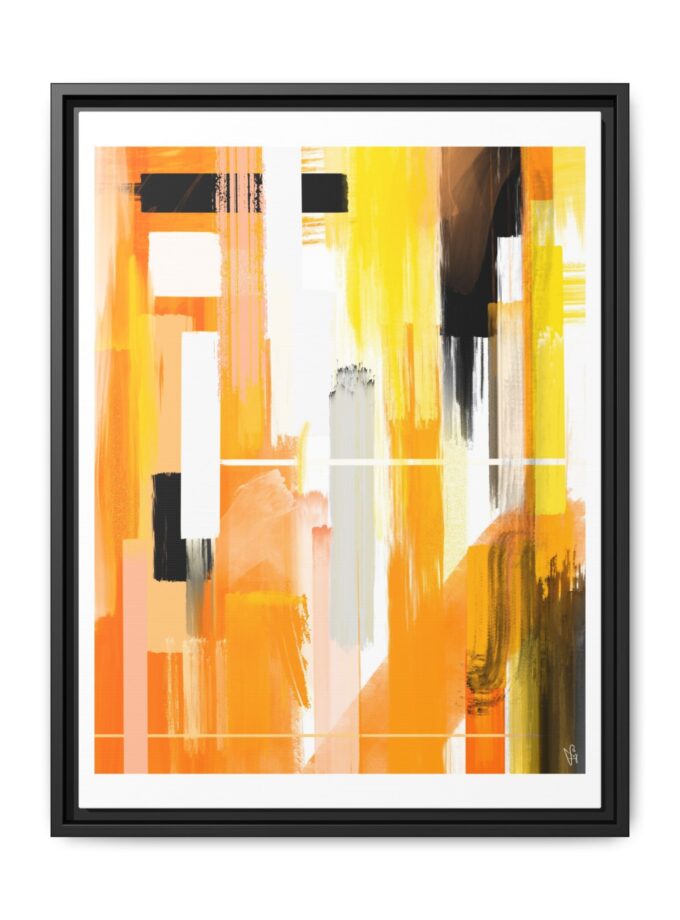 Liquid Gold Canvas, Framed