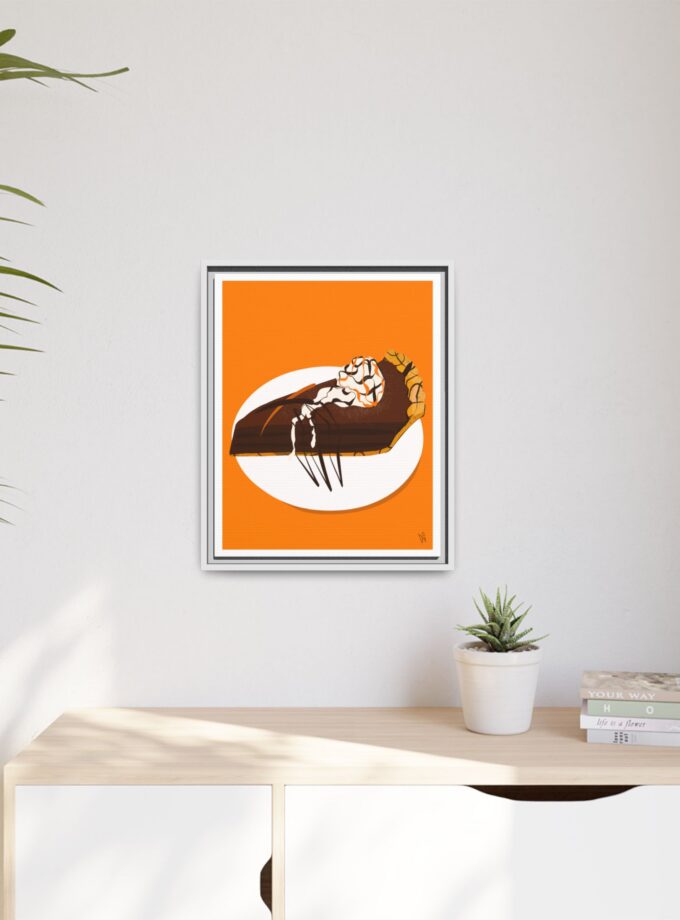 Chocolate Pie Canvas, Framed