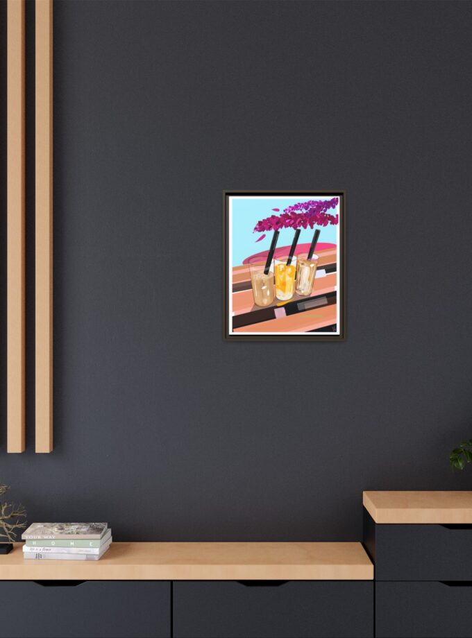 Under The Bugenvilija Canvas, Framed