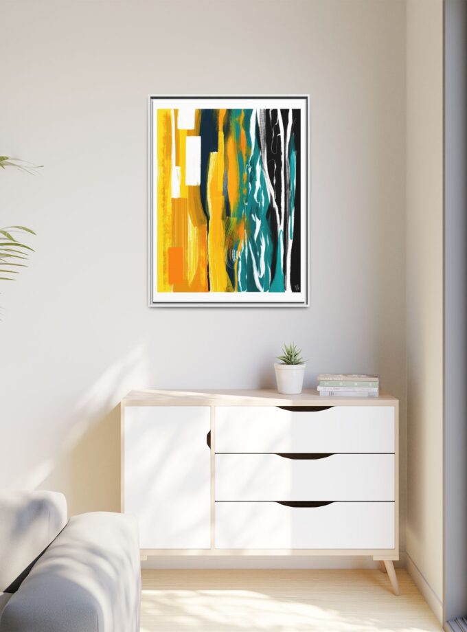 Midnight Swim Canvas, Framed