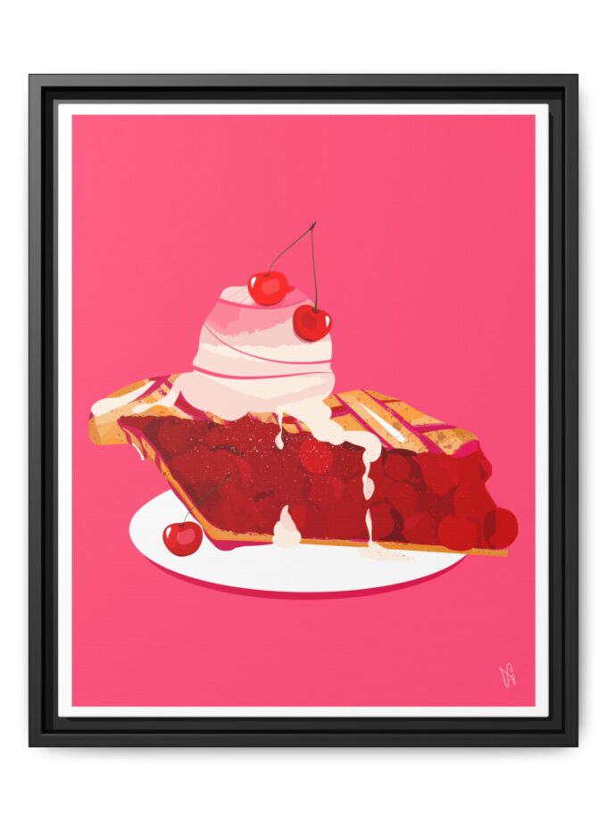 Cherry Pie Canvas, Framed