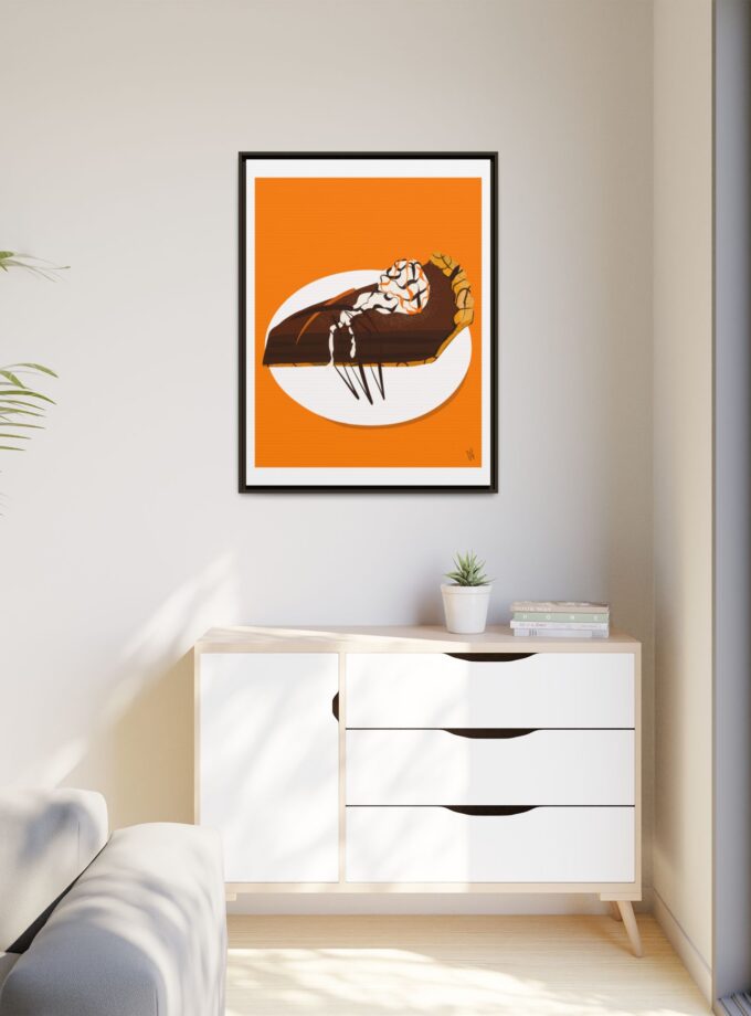 Chocolate Pie Canvas, Framed