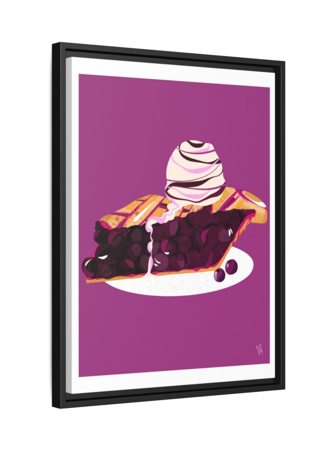 Blueberry Pie Canvas, Framed