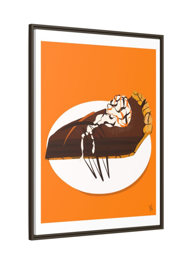 Chocolate Pie Canvas, Framed