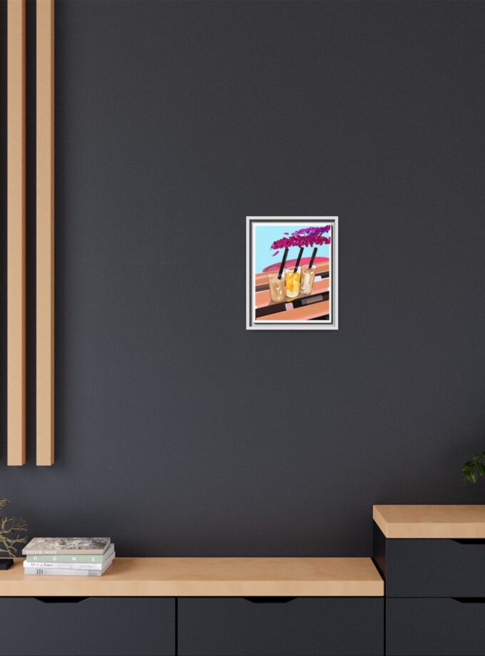 Under The Bugenvilija Canvas, Framed