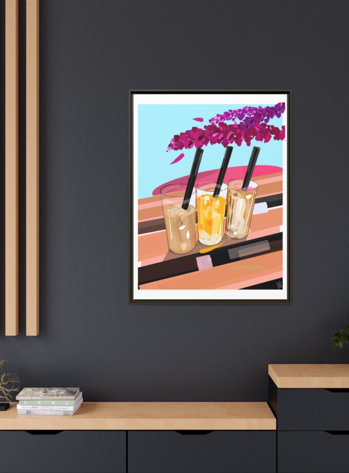 Under The Bugenvilija Canvas, Framed