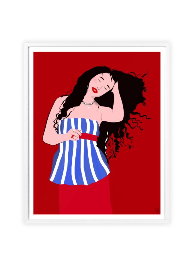 Salty Hair Poster, Framed