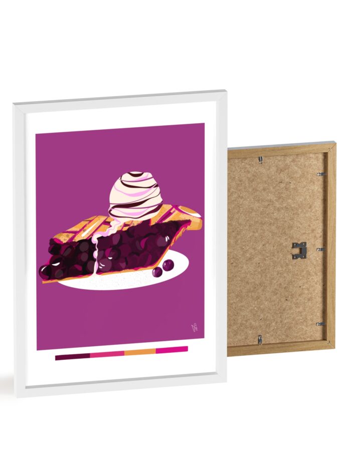 Blueberry Pie Poster, Framed