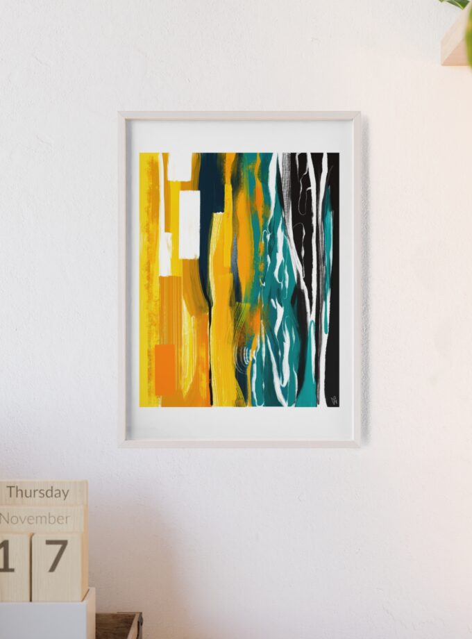 Midnight Swim Poster, Framed