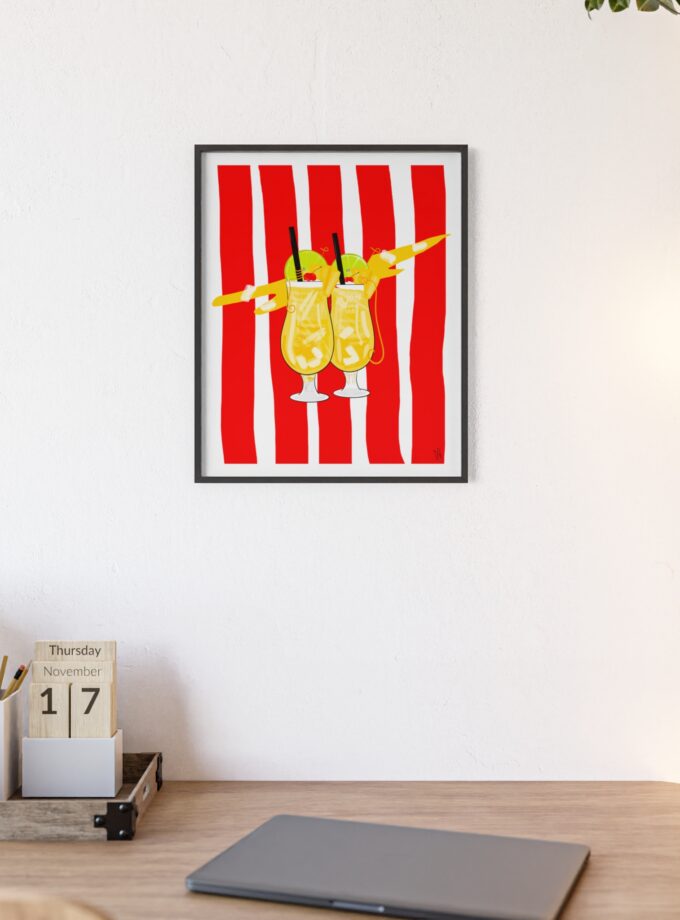 Pina Colada Poster, Framed