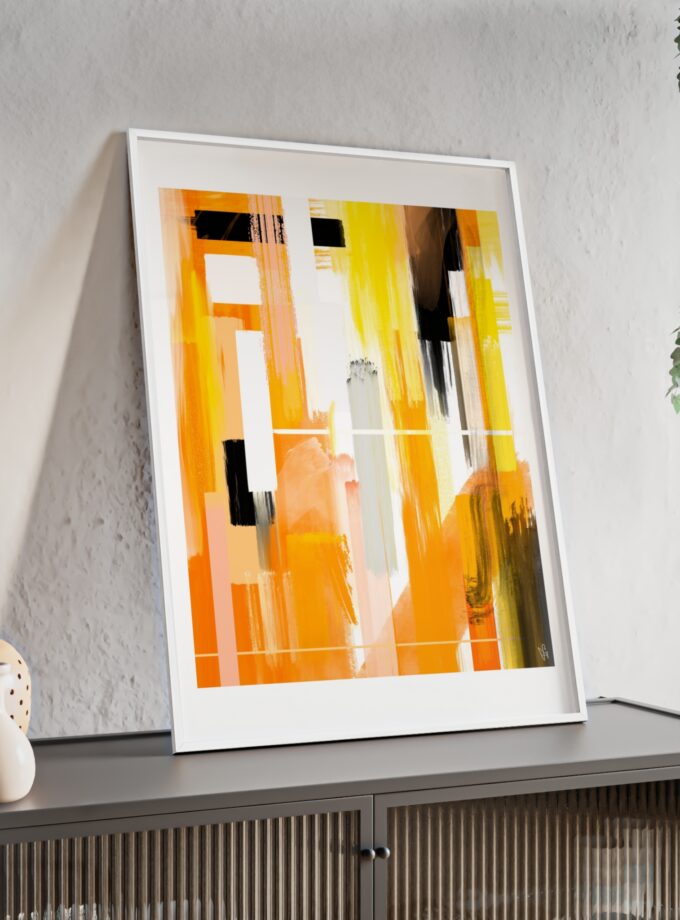 Liquid Gold Poster, Framed