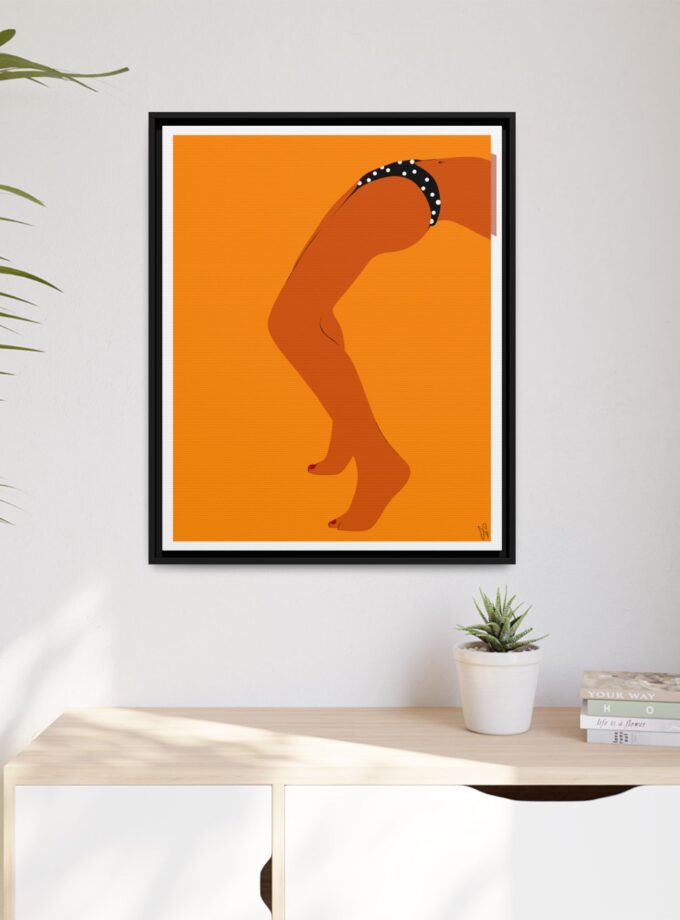 Sun Bath Canvas, Framed