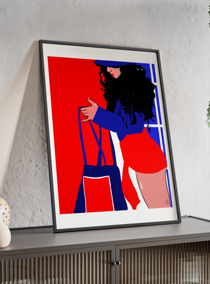 Beach Day Poster, Framed