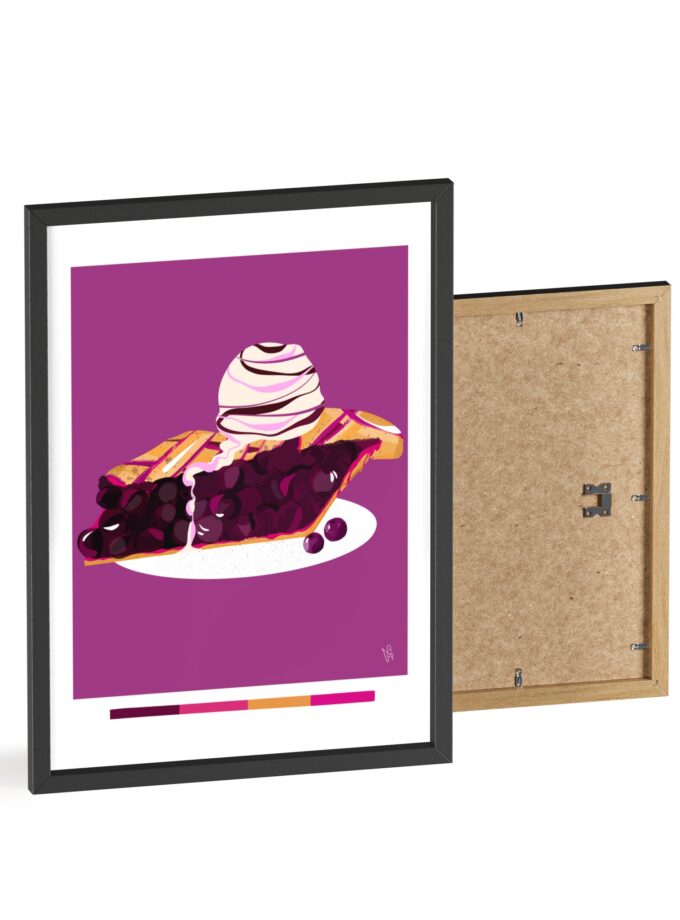 Blueberry Pie Poster, Framed