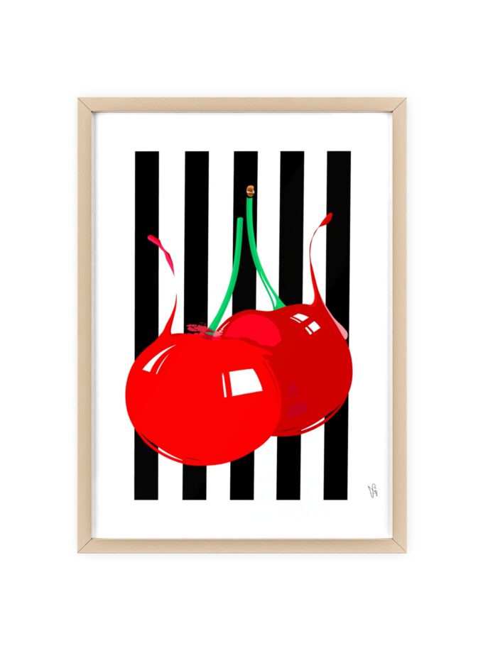 Cherries Poster, Framed